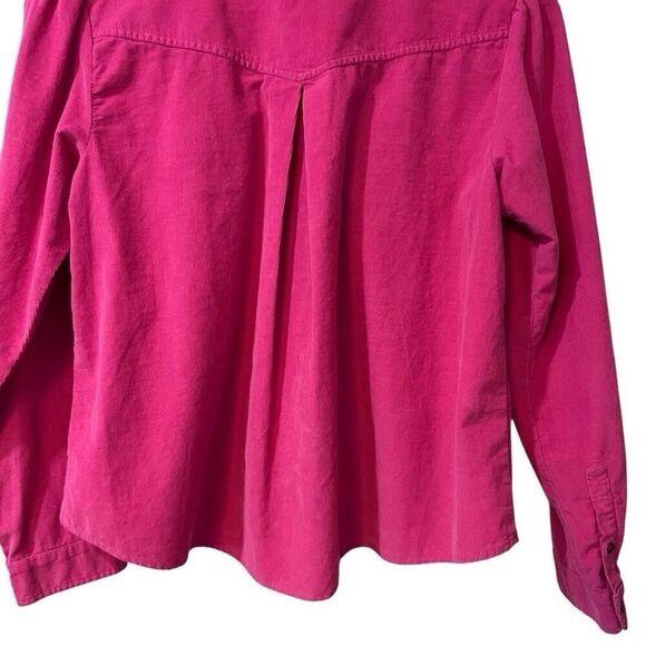 Xirena Corduroy Emilia Shirt XS Cotton Pink Velvet Button Front Pink Relaxed Fit - Picture 11 of 12